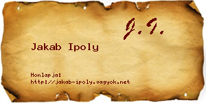 Jakab Ipoly névjegykártya