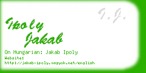 ipoly jakab business card